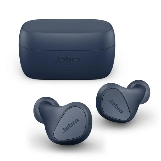 (Open Box) Jabra Elite 3 in Ear Wireless Bluetooth Earbuds – Noise Isolating with 4 Built-in Microphones for Clear Calls, Rich Bass, Customizable Sound & Mono Mode (Navy) (60 Days Warranty)