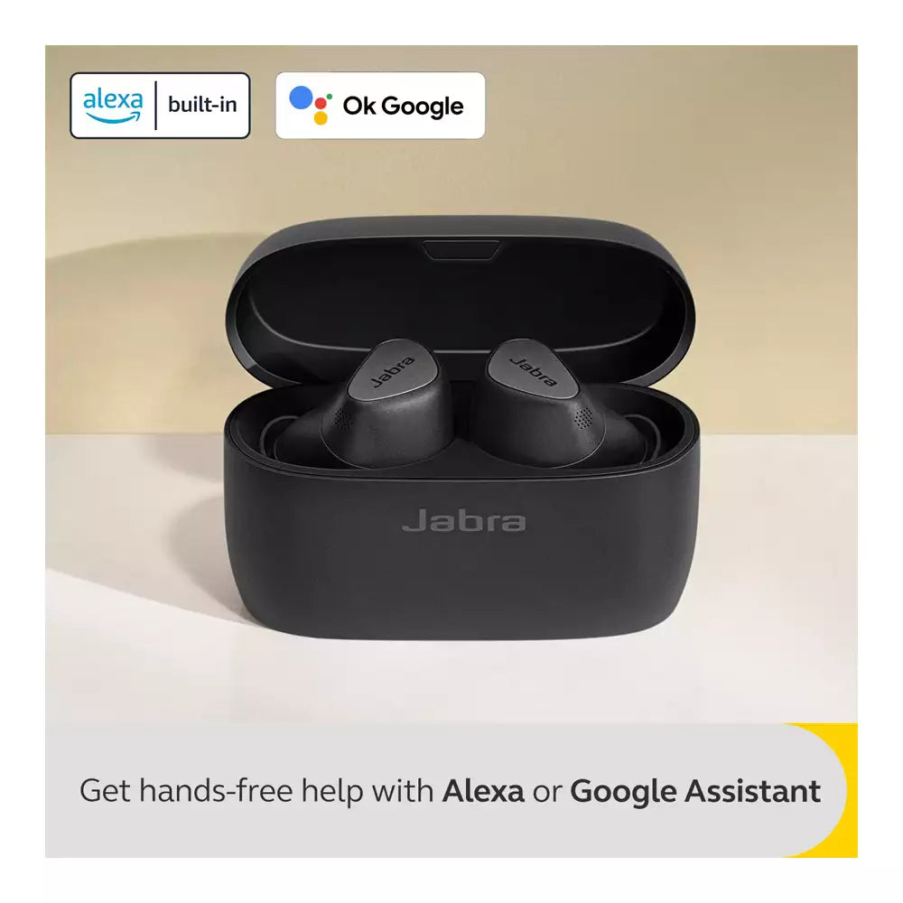 (Pre-Owned, Very Good) Jabra Elite 5 True Wireless in Ear Bluetooth Earbuds, ANC, 6 Microphones for Clear Calls, Dual Pairing (Biege) (60 Days Warranty)