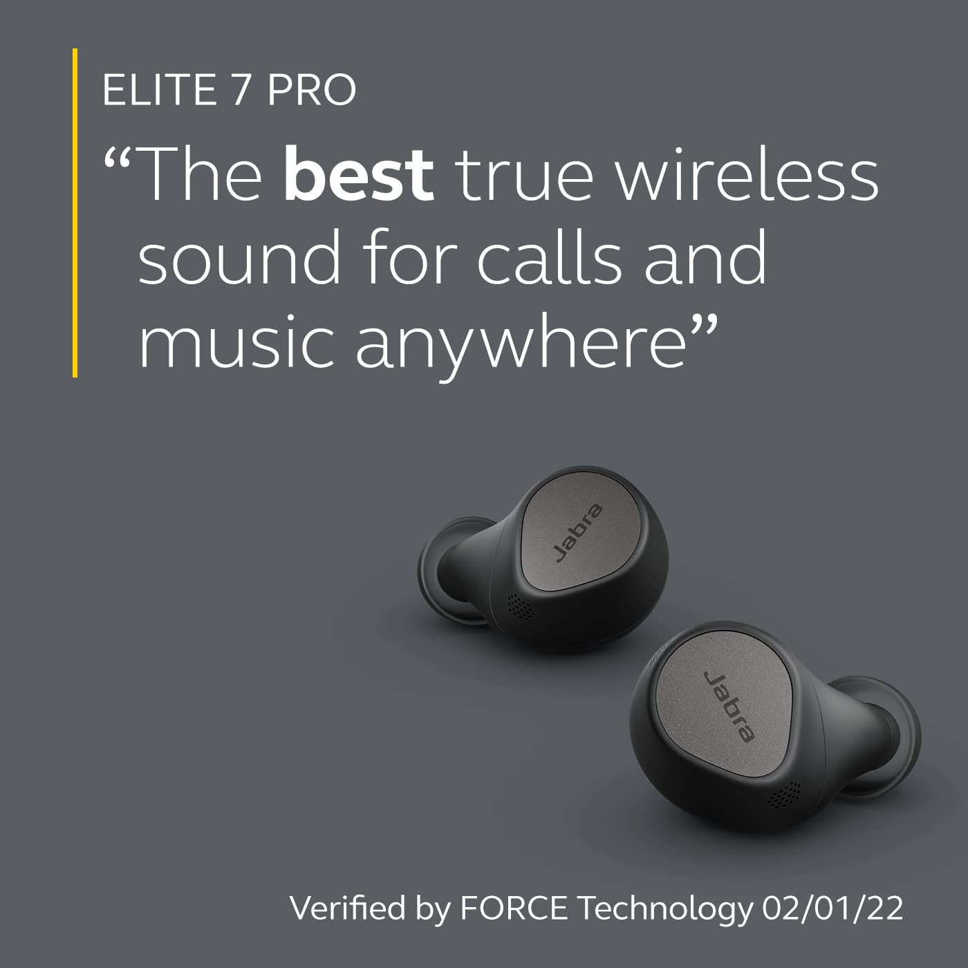 (Open Box Condition) Jabra Elite 7 Pro in Ear Bluetooth Truly Wireless in Ear Earbuds with Mic, Active Noise Cancellation, Compact Design, MultiSensor Voice Tech (Titanium Black, Gold Biege) (60 Days Warranty)