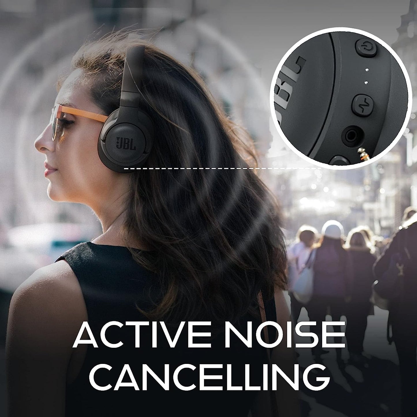 (Pre-Owned, Good) JBL Tune 750BTNC Active Noise Cancelling Bluetooth Headphones With Upto 22 Hrs Battery (Blue) (60 Days Warranty)