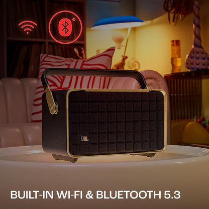 (Open Box) JBL Authentics 300 Portable Bluetooth Speaker With AirPlay, Wi-Fi, Voice Assistant (Black) (6 Months Warranty)