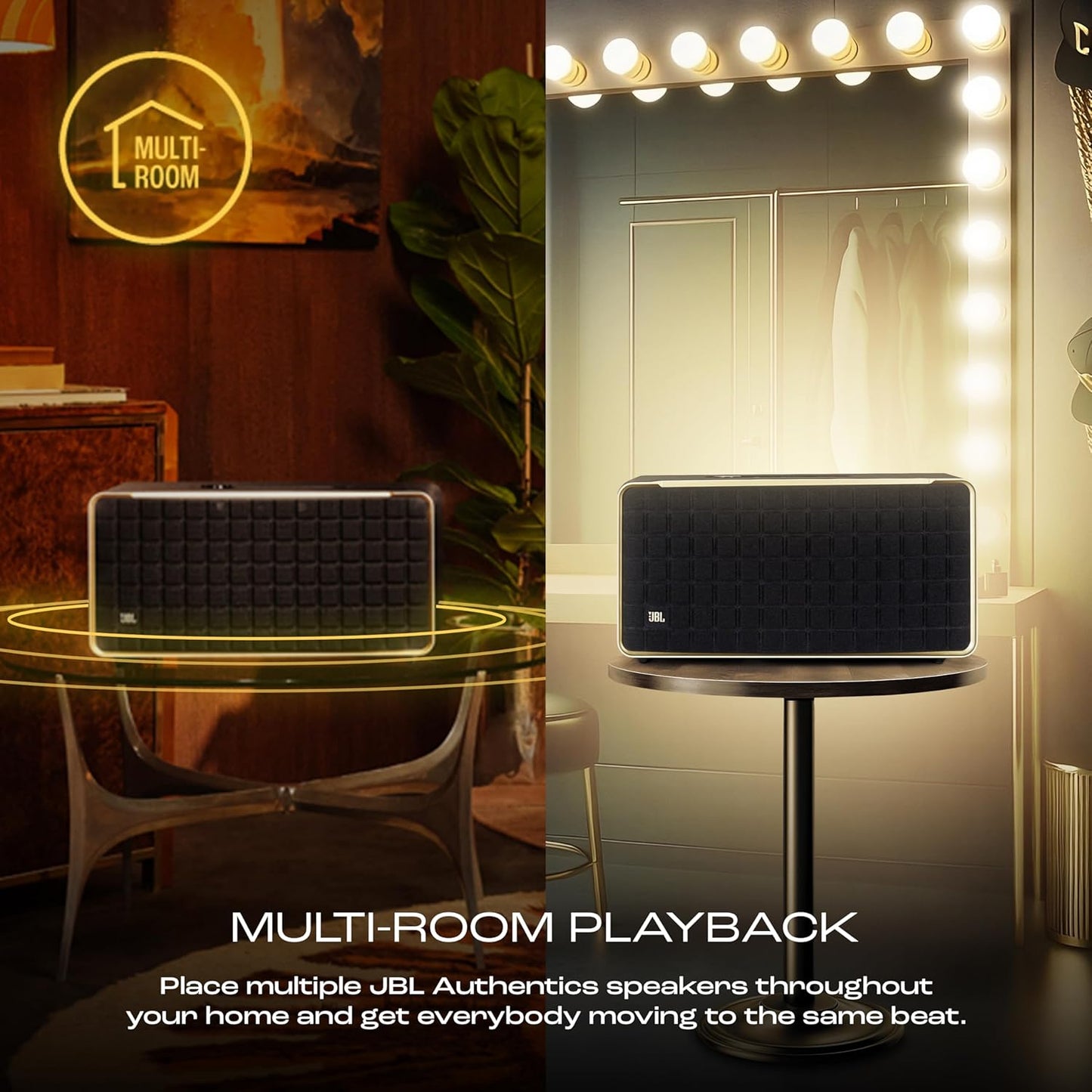 (Open Box) JBL Authentics 500, Dolby Atmos Smart Home Speaker Built-in WiFi and Music Streaming, Voice Assist and Bluetooth Connectivity (Black) (11 Months Warranty)