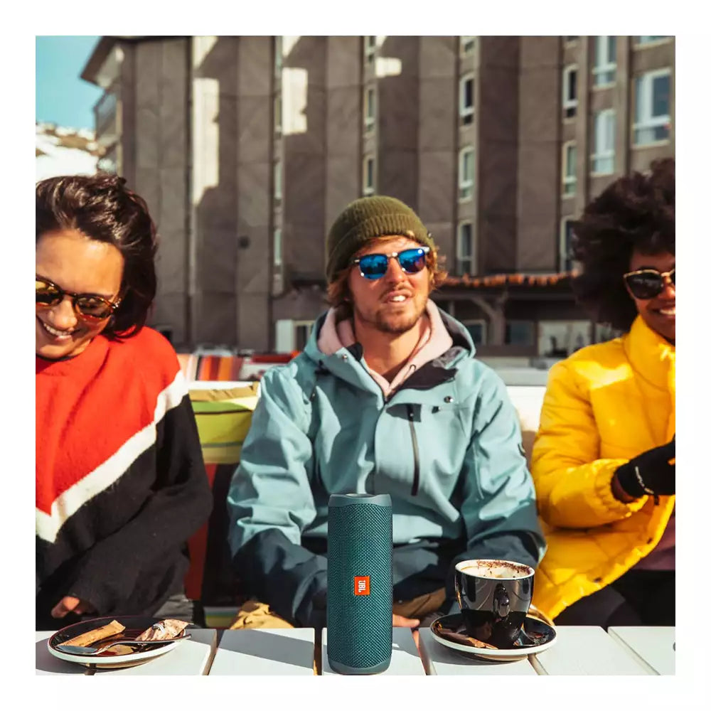 (Pre-Owned, Very Good) JBL Flip 5 Wireless Bluetooth Speaker, Signature Sound with Powerful Bass Radiator (Black, Blue) (60 Days Warranty)