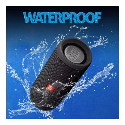 (Pre-Owned, Very Good) JBL Flip 5 Wireless Bluetooth Speaker, Signature Sound with Powerful Bass Radiator (Black, Blue) (60 Days Warranty)