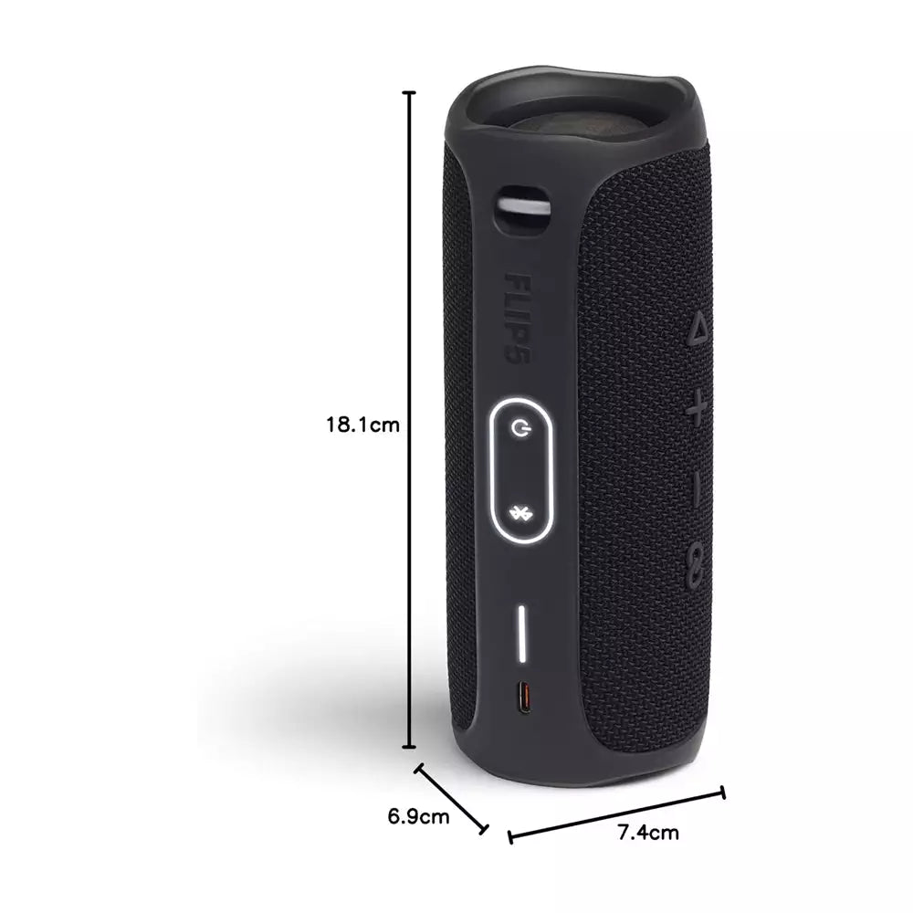 (Pre-Owned, Very Good) JBL Flip 5 Wireless Bluetooth Speaker, Signature Sound with Powerful Bass Radiator (Black, Blue) (60 Days Warranty)