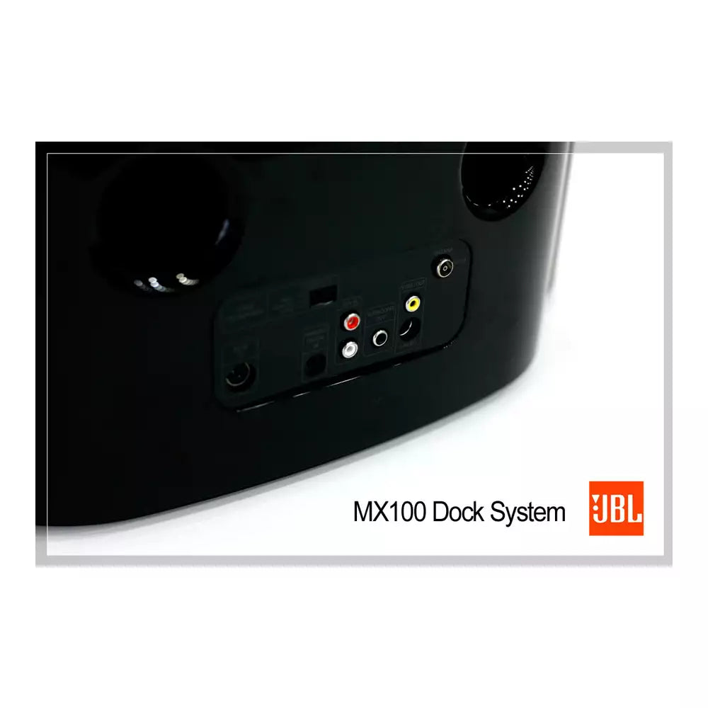 (Pre-Owned, Very Good) JBL MX 100 Music System With iPod Dock and 30 Pin Bluetooth Adapter (Black) (90 Days Warranty) (Disc not functional)