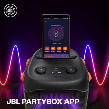 (Open Box) JBL PartyBox 110 160 Watts Bluetooth Party Speaker (Black) (11 Months Warranty)