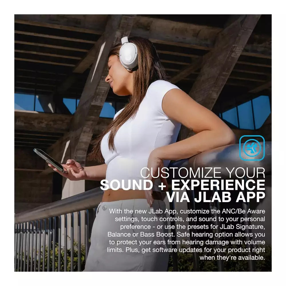 (Open Box) JLab JBuds Lux ANC Wireless Bluetooth Over-Ear Headphones (App Support) (12 Months Warranty)