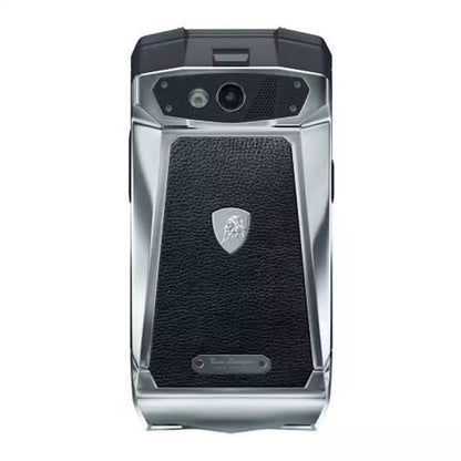 (Open Box) Lamborghini Tonino Antares Luxury Android Smartphone (Stainless Steel and Leather) (32GB) (Silver) (90 Days Warranty)