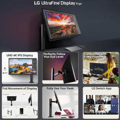 (Open Box Condition) LG 32UN880K 80cm (31.5 Inch) Ultrafine UHD(3840 x 2160) IPS Monitor with Ergo Stand, Anti-Glare, HDR 10, DCI-P3 95% (Black) (6 Months Warranty)