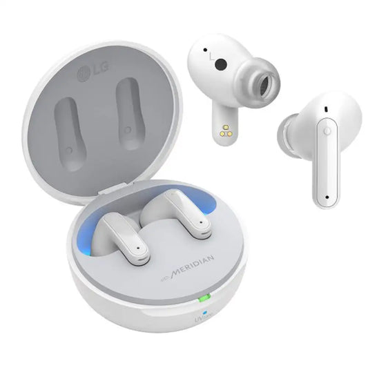 (Open Box) LG TONE FP6W Active Noise Cancelling Earphones, 22 Hrs Battery, UV Nano Case, 3D Sound True Wireless Bluetooth Earphones (White) (90 Days Warranty)