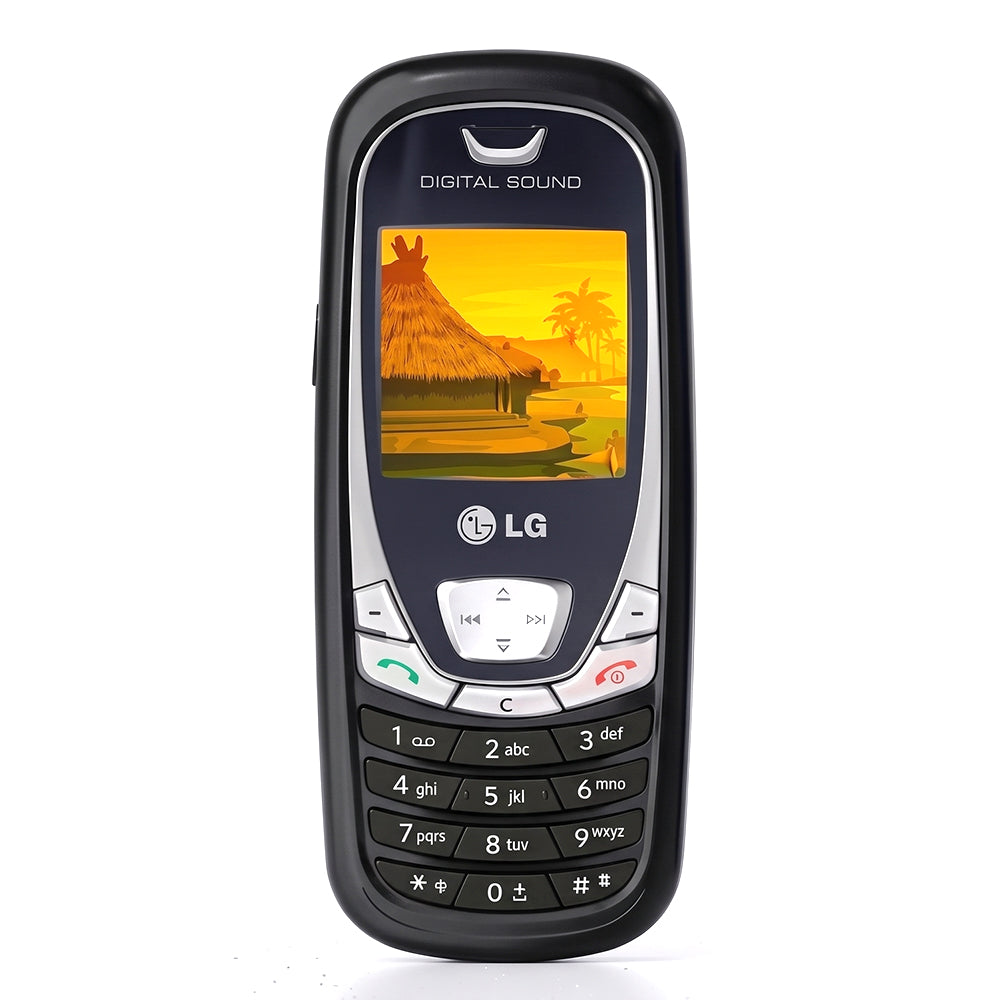 (Open Box Condition) LG B2070 Stylish Bar Phone With Color Display & FM Radio (Black) + Original Retail Box and Accessories
