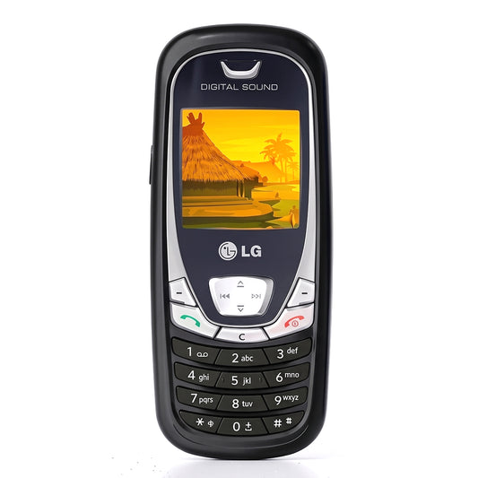 (Open Box Condition) LG B2070 Stylish Bar Phone With Color Display & FM Radio (Black) + Original Retail Box and Accessories