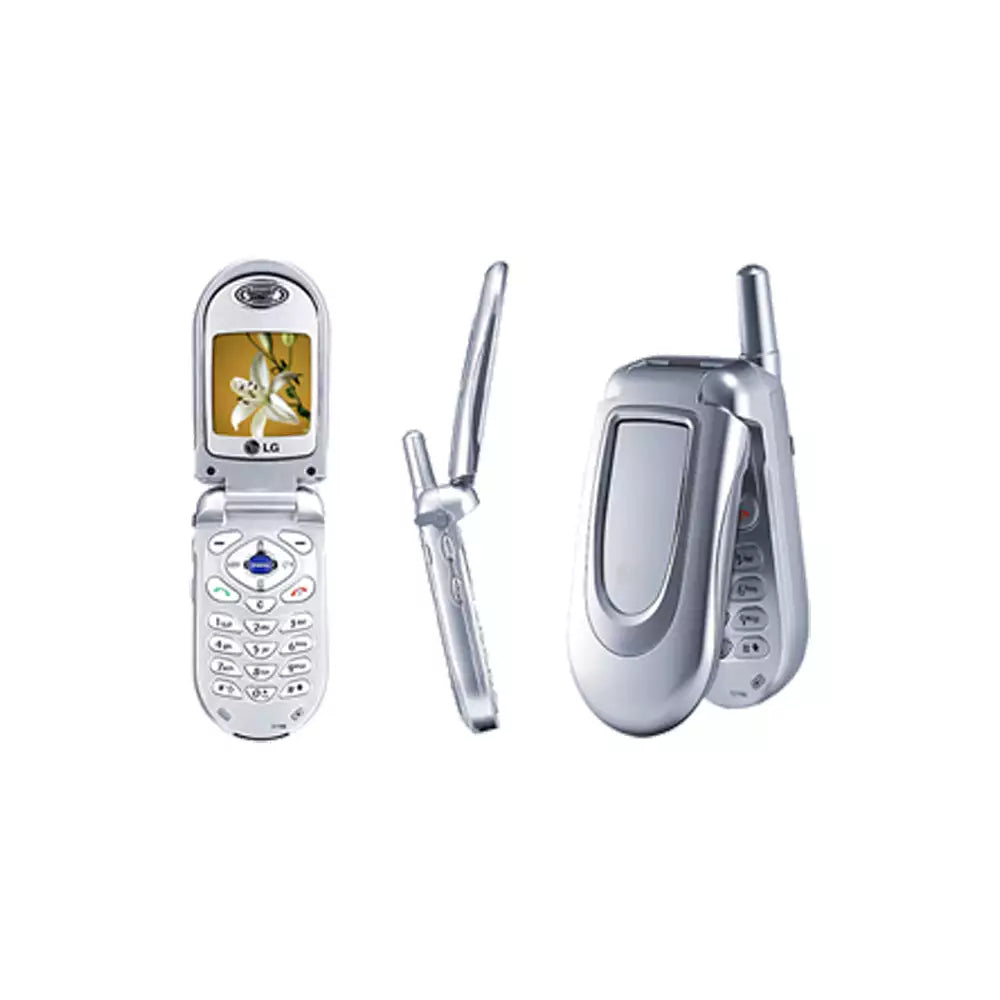 (Open Box Condition) LG C1100 Sleek Flip Phone With Color Display (Silver) + Original Retail Box and Accessories