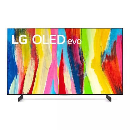 (Open Box Condition) LG C2 42 Inch OLED 4K Ultra HD TV/Monitor With 120Hz VRR, Nvidia G-Sync (42", Gray) (With Wall Mount Only!) (120 Days Warranty) (Demo Available)