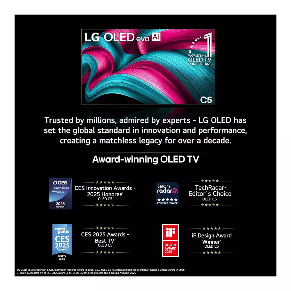 (Open Box Condition) LG C5 48 Inch OLED 4K Ultra HD TV/Monitor With 120Hz VRR, Nvidia G-Sync (48", Gray) (With Wall Mount Only!) (120 Days Warranty) (Available in Delhi Only!) (Demo Available)