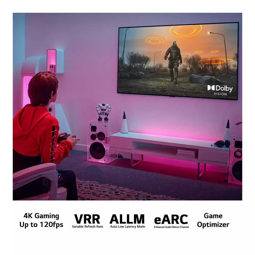 (Open Box Condition) LG G1 OLED 55" TV For Immersive Gaming and Cinema Experience, 4K 120Hz (Black) (120 Days Warranty) (With Wall Mount Only!)
