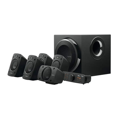 (Pre-Owned, Very Good) Logitech Z906 5.1 Surround Sound Speaker System + High Quality Bluetooth Adapter, THX, Dolby and DTS Certified, 1000 Watts Peak Power, Multi -Device, Multiple Audio Inputs, Remote Control (Black) (60 Days Warranty)