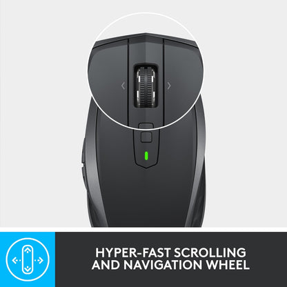 (Open Box) Logitech MX Anywhere 2S Bluetooth Wireless Mouse, Multi-Surface with 4000 DPI, Hyper-Fast Scrolling (Black) (23 Months Warranty)