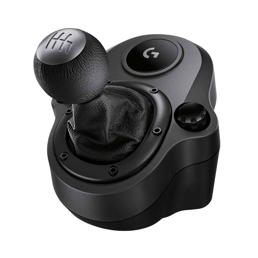 (Open Box Condition) Logitech G Driving Force Racing Wheels Shifter for G29, G920 & G923, 6 Speed, Push Down Reverse Gear, Steel and Leather Construction (Black) (6 Months Warranty)