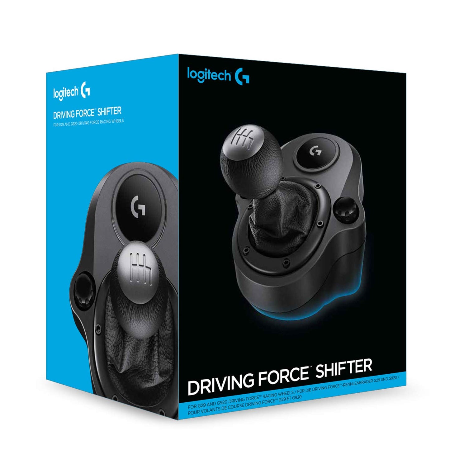 (Open Box Condition) Logitech G Driving Force Racing Wheels Shifter for G29, G920 & G923, 6 Speed, Push Down Reverse Gear, Steel and Leather Construction (Black) (6 Months Warranty)