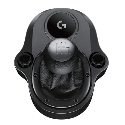 (Open Box Condition) Logitech G Driving Force Racing Wheels Shifter for G29, G920 & G923, 6 Speed, Push Down Reverse Gear, Steel and Leather Construction (Black) (6 Months Warranty)