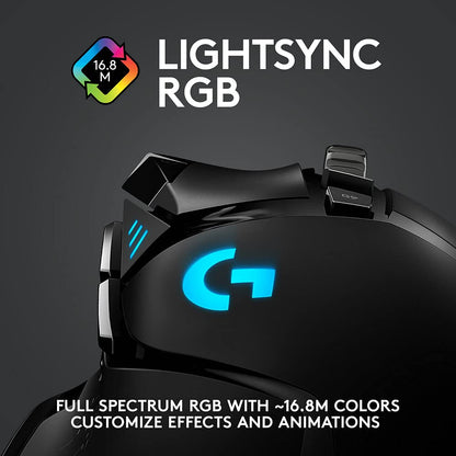 (Open Box) Logitech G502 Lightspeed Wireless Gaming Mouse, Hero 16K Sensor, 16,000 DPI, RGB, Adjustable Weights (Black) (23 Months Warranty)