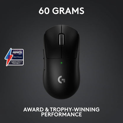 (Open Box) Logitech G PRO X Superlight 2 Lightspeed Wireless Gaming Mouse, Lightweight, LIGHTFORCE Hybrid Switches, Hero 2 Sensor (18 Months Warranty)