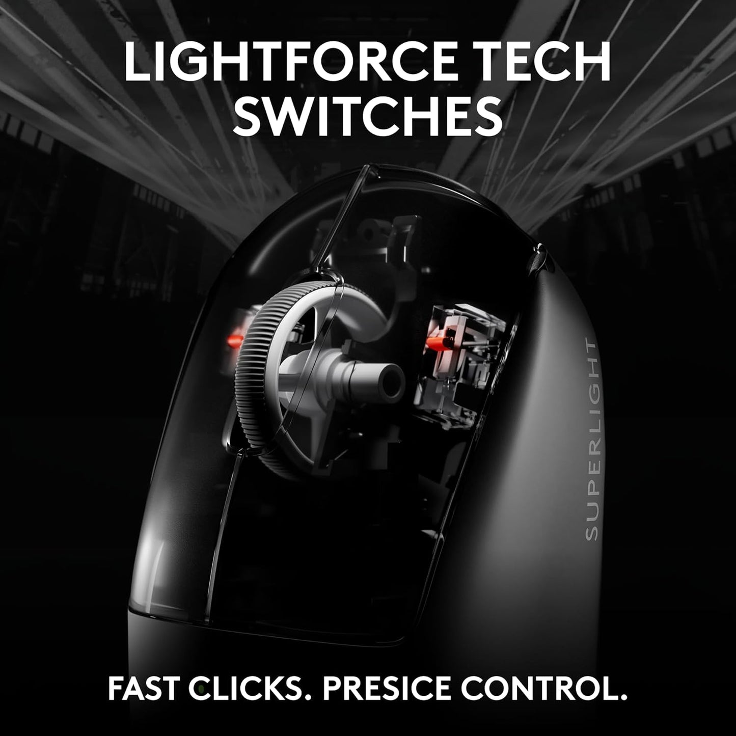 (Open Box) Logitech G PRO X Superlight 2 Lightspeed Wireless Gaming Mouse, Lightweight, LIGHTFORCE Hybrid Switches, Hero 2 Sensor (18 Months Warranty)