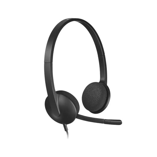 (Pre-Owned, Good) Logitech H340 USB Stereo Wired On Ear Headphones With Noise-Cancelling Mic (Black) (90 Days Warranty)