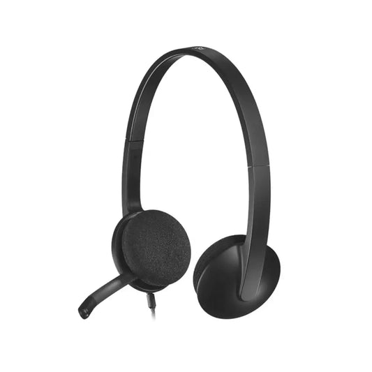 (Pre-Owned, Good) Logitech H340 USB Stereo Wired On Ear Headphones With Noise-Cancelling Mic (Black) (90 Days Warranty)