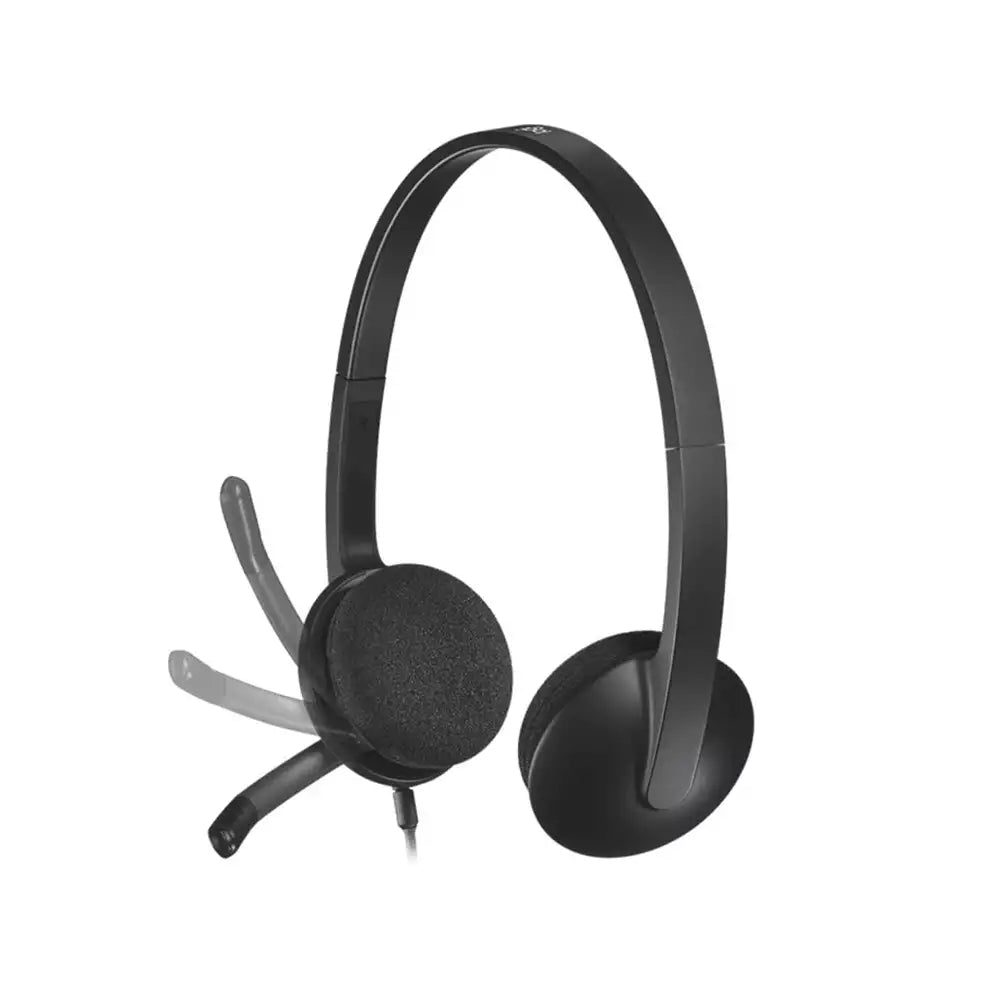(Pre-Owned, Good) Logitech H340 USB Stereo Wired On Ear Headphones With Noise-Cancelling Mic (Black) (90 Days Warranty)
