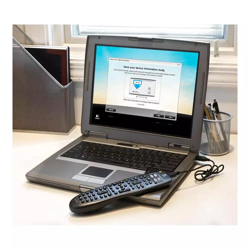 (Pre-Owned, Excellent) Logitech Harmony 300 Remote, Universal Remote Control, Works With Logitech MyHarmony Software (Gray) (90 Days Warranty)