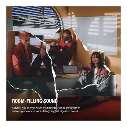 (Open Box) Marshall Acton III (Acton 3) Wireless Bluetooth Speaker (Black) (10 Months Warranty)