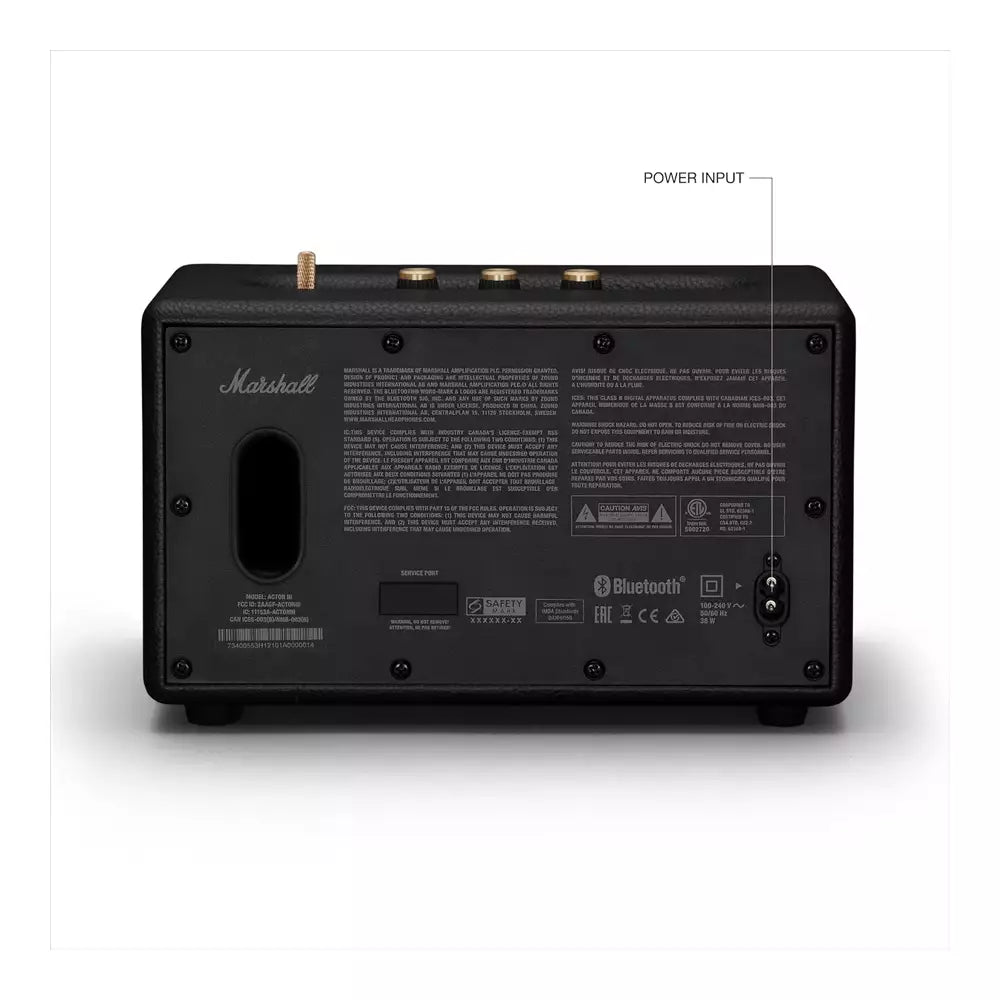 (Open Box) Marshall Acton III (Acton 3) Wireless Bluetooth Speaker (Black) (10 Months Warranty)