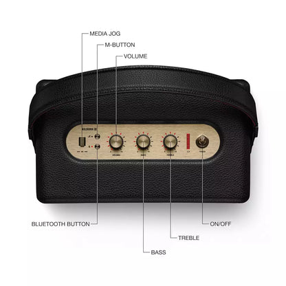 (Open Box Condition) Marshall Kilburn 3 Portable Wireless Bluetooth Speaker (Black) (9 Months Warranty)