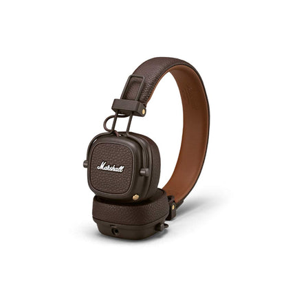 (Pre-Owned, Very Good) Marshall Major III (Major 3) Wireless Bluetooth Headphones (Brown) (120 Days Warranty) (With Headband Cover)