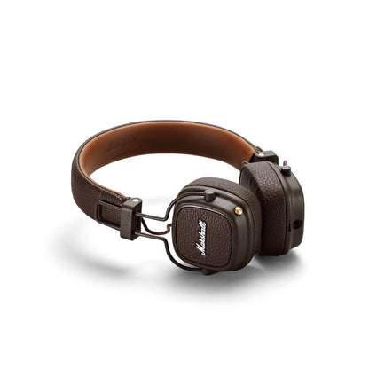 (Pre-Owned, Very Good) Marshall Major III (Major 3) Wireless Bluetooth Headphones (Brown) (120 Days Warranty) (With Headband Cover)