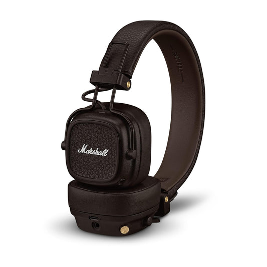 (Pre-Owned, Good) Marshall Major V (Major 5) Wireless Bluetooth Headphones (Brown) (60 Days Warranty)