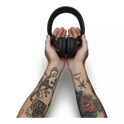 (Pre-Owned, Works via AUX only, No ANC, Good) Marshall Mid ANC On Ear Headphone (Black) (Wired only, No ANC) (60 Days Warranty)