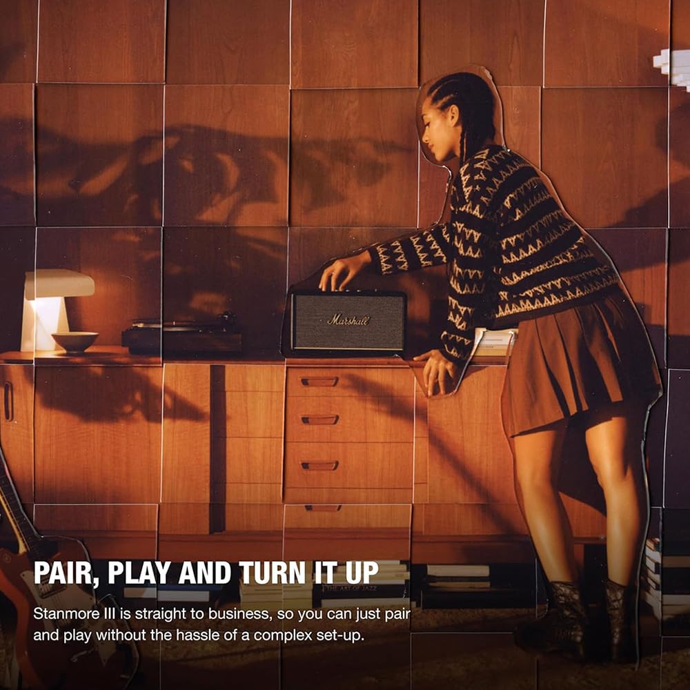 (Open Box) Marshall Stanmore III/3 Wireless Bluetooth Home Speaker (Black) (6 Months Warranty)