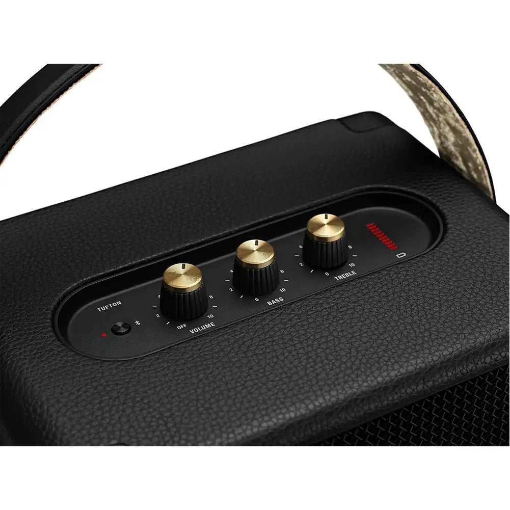 (Pre-Owned, Excellent) Marshall Tufton Portable Wireless Bluetooth Speaker With Loud 360 Degree Sound and Powerful Bass (Black & Brass) (120 Days Warranty)