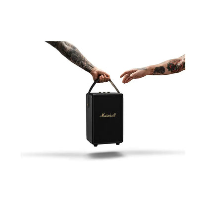 (Pre-Owned, Excellent) Marshall Tufton Portable Wireless Bluetooth Speaker With Loud 360 Degree Sound and Powerful Bass (Black & Brass) (120 Days Warranty)