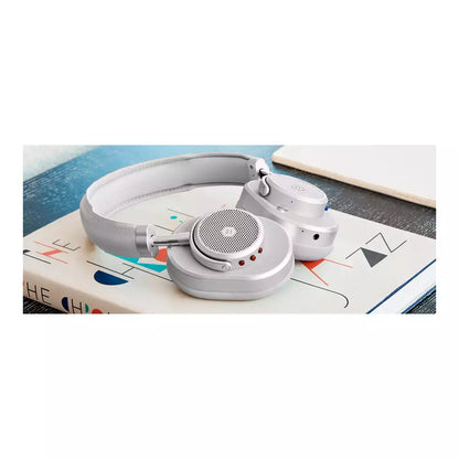 (Open Box Condition) Master & Dynamic MW65 Wireless Bluetooth Over The Ear Headphones (ANC, Mic) (White and Silver) (6 Months Warranty)