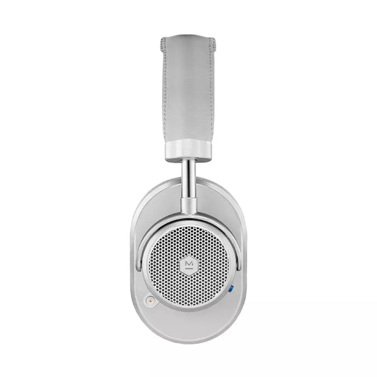 (Open Box Condition) Master & Dynamic MW65 Wireless Bluetooth Over The Ear Headphones (ANC, Mic) (White and Silver) (6 Months Warranty)