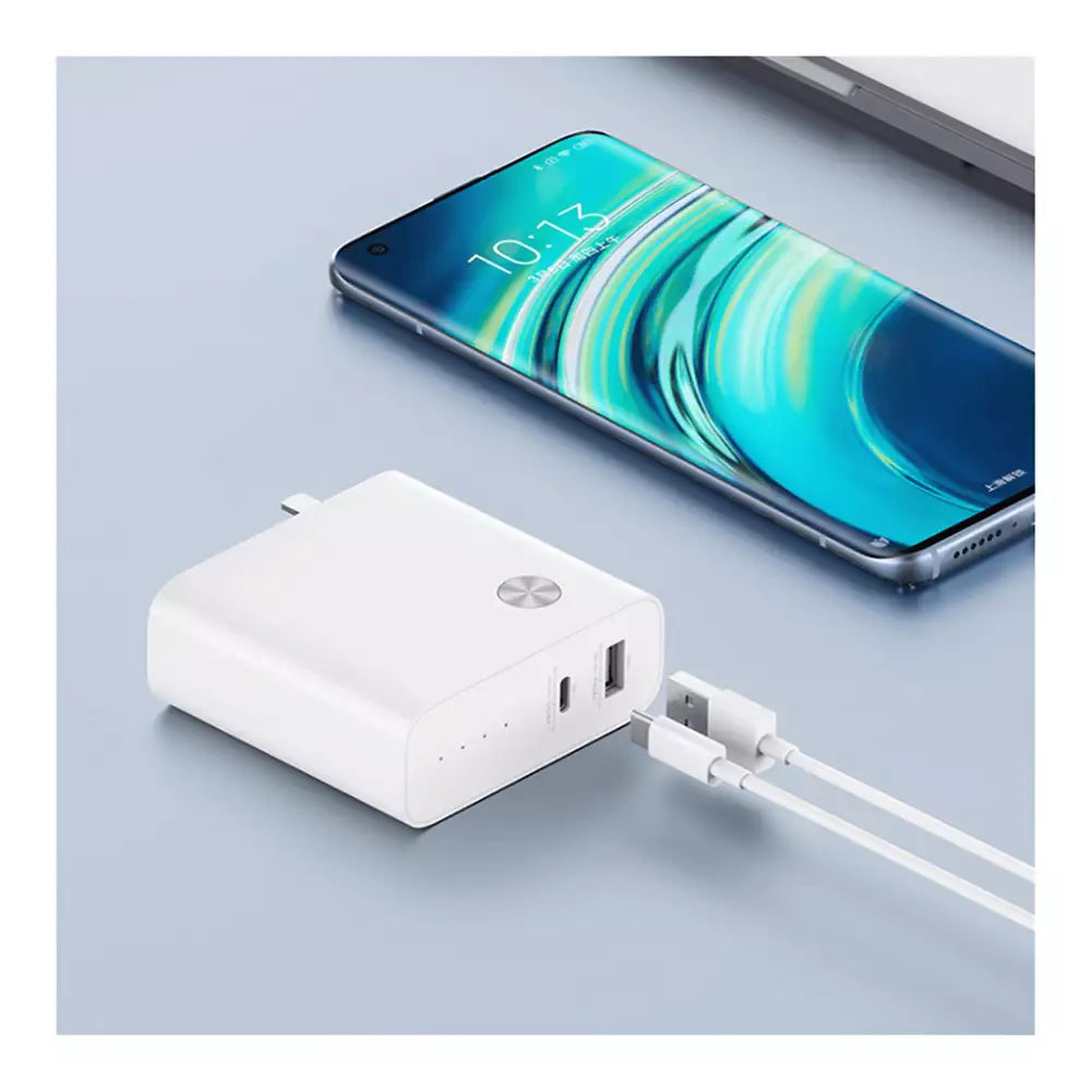 (Pre-Owned, Very Good) Xiaomi 50W 2 in 1 Power Bank & Charger (1A1C) (White) (60 Days Warranty)