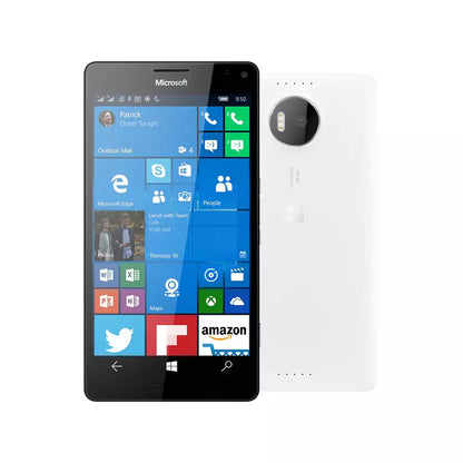 (Pre-Owned, Very Good) Microsoft Lumia 950 XL Windows 10 Mobile Smartphone With Iris Scanner (Dual SIM Support) (White) (60 Days Warranty)