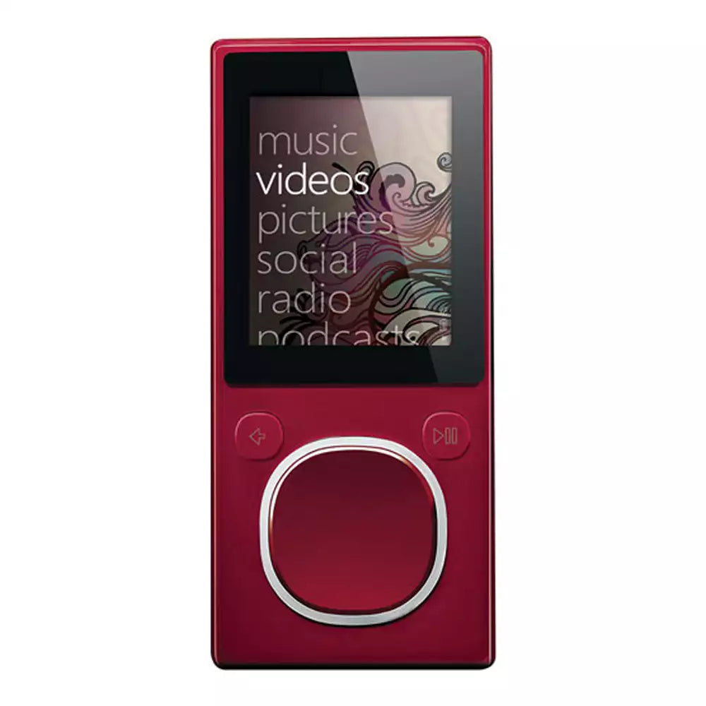 (Pre-Owned, Very Good) Microsoft Zune 2.0 Portable Media Player (Wi-Fi Sharing) (8GB) (Red) + Bose Earphones (With New Battery) (120 Days Warranty)
