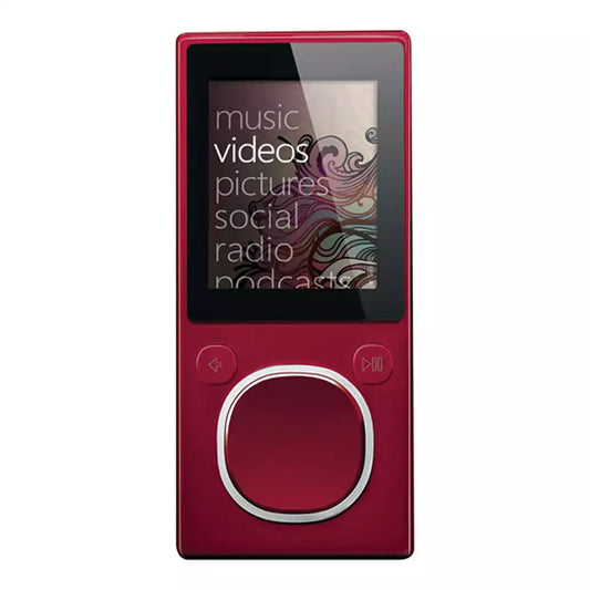 (Pre-Owned, Very Good) Microsoft Zune 2.0 Portable Media Player (Wi-Fi Sharing) (8GB) (Red) + Samsung Rectangle In-Ear Earphones (With New Battery) (120 Days Warranty)