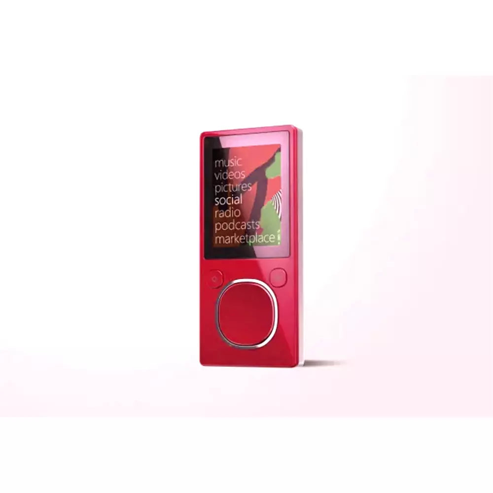 (Pre-Owned, Very Good) Microsoft Zune 2.0 Portable Media Player (Wi-Fi Sharing) (8GB) (Red) + Bose Earphones (With New Battery) (120 Days Warranty)